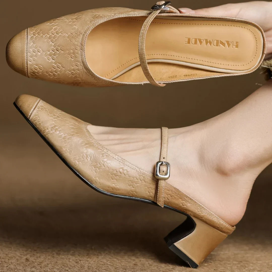 Women's Genuine Leather Mules - VibreMode