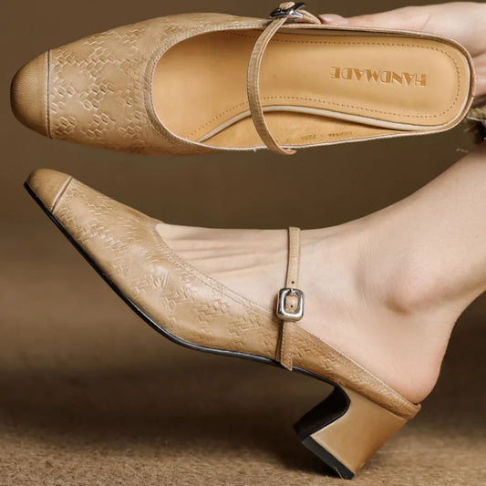 Women's Genuine Leather Mules - VibreMode