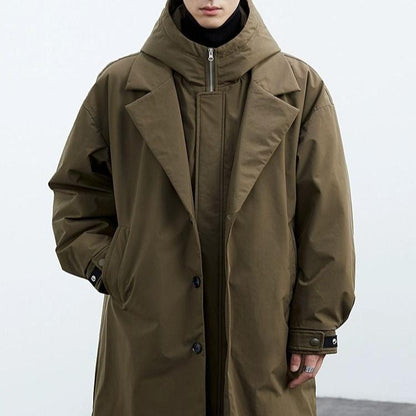 Waterproof Men's Parka Hooded Jacket Coat