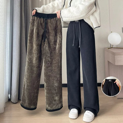 Women's Velvet Sweatpants Plush Lined
