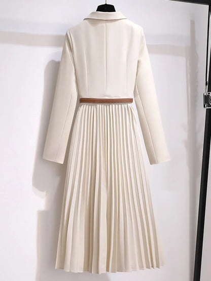 Nicole Women's Pleated Midi A-Line Dress