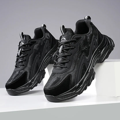 Authentic Black Leather Sneakers - VibreMode