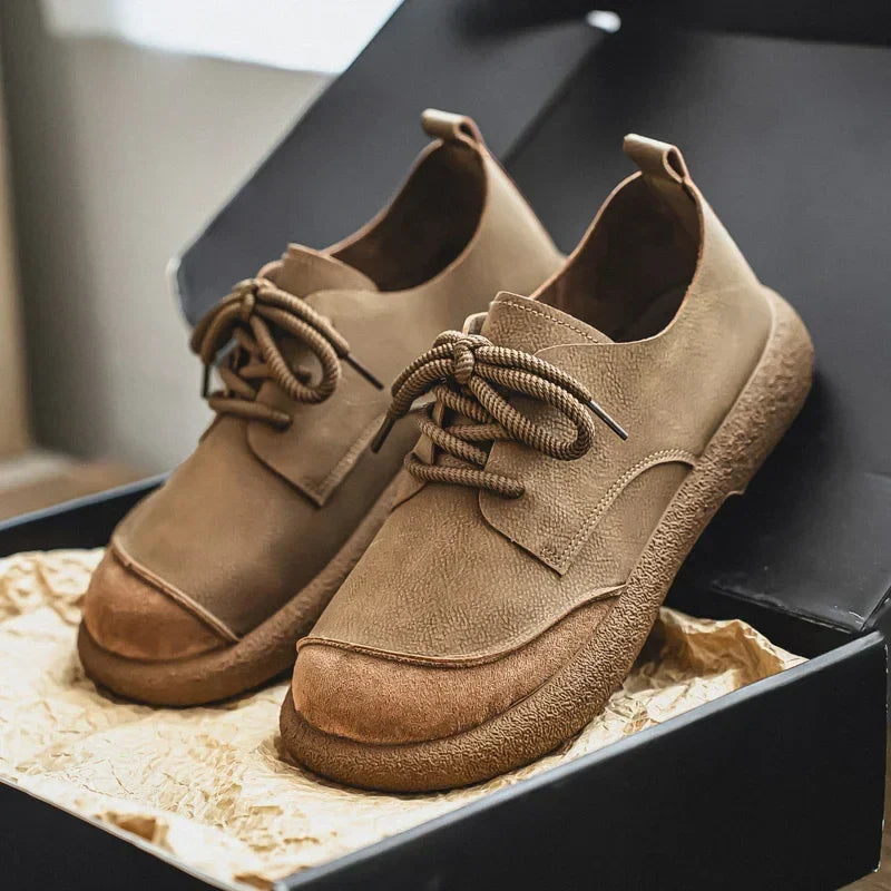 Men's Lace-Up Sneakers Textured Toe