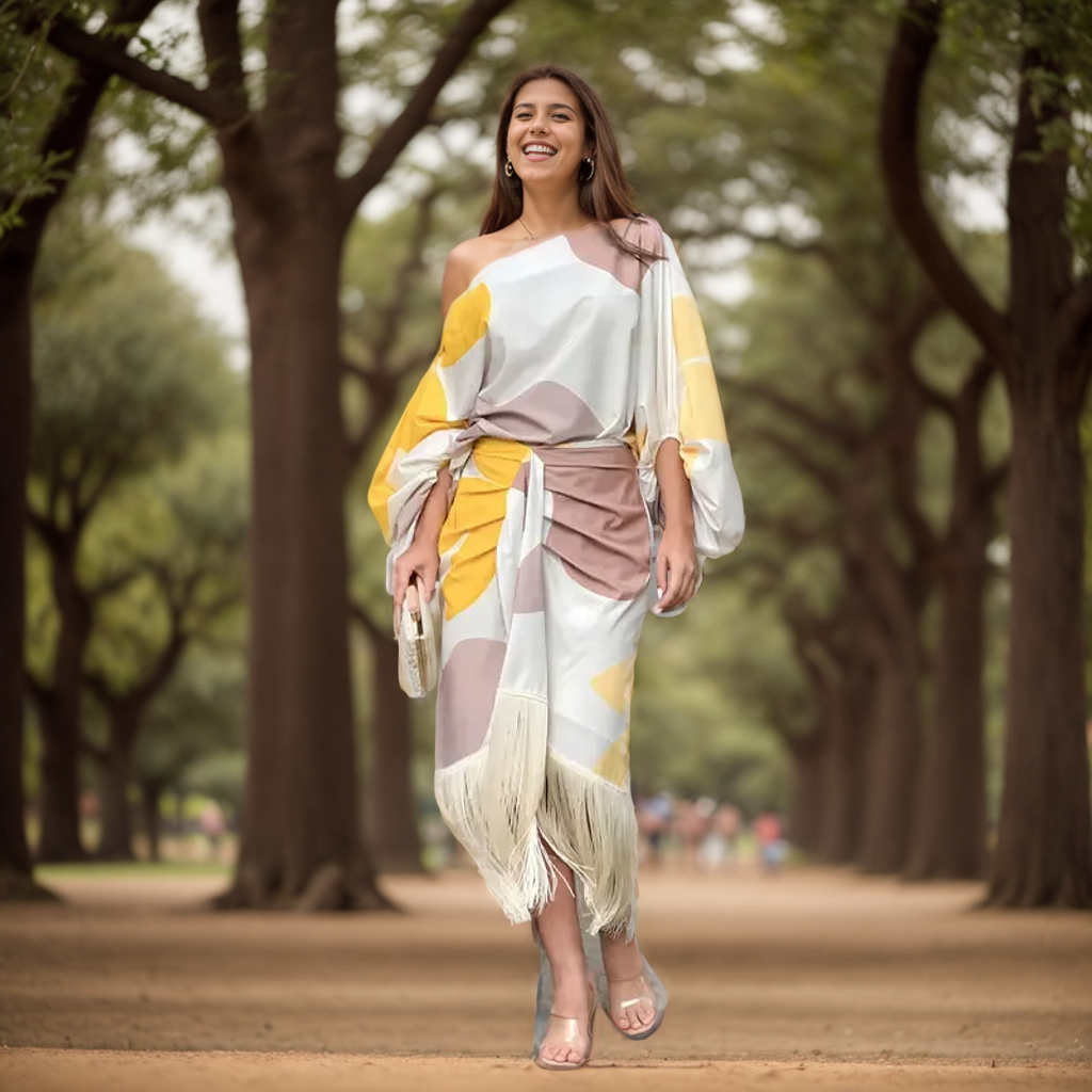 Women's Printed Two Piece Set Elegant Design