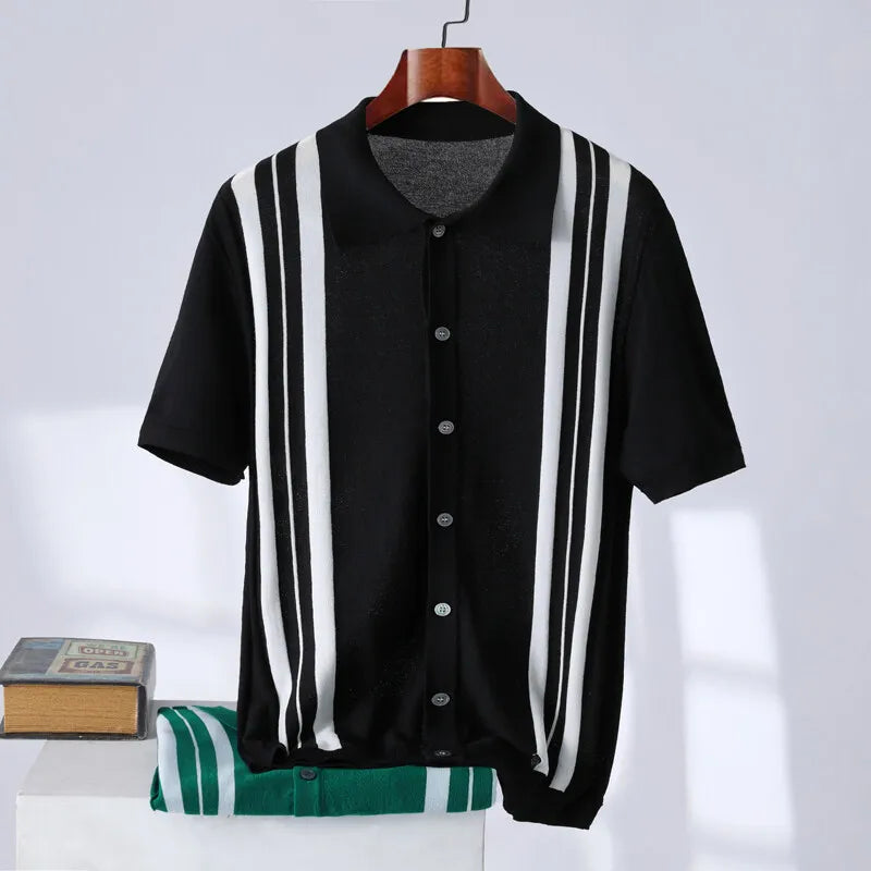 Men's Striped Polo Shirt