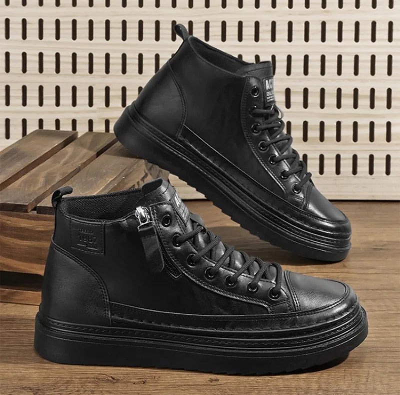 Men's Leather Sneakers Gladiator Style