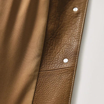 Vegan Synthetic Leather Coat