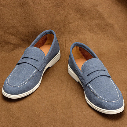Men's Orthopedic Loafers Comfortable Leather Brown - VibreMode