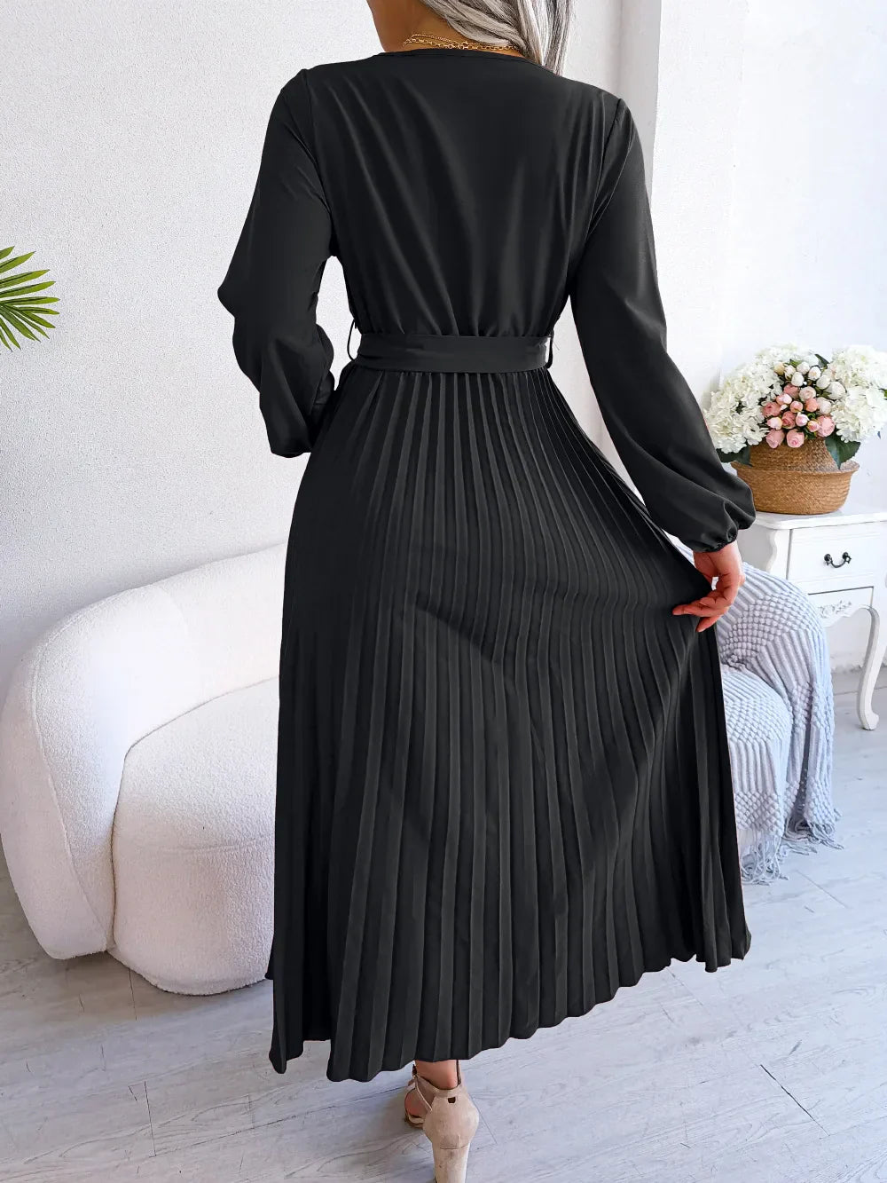 Women's Deep V Neck Long Dress