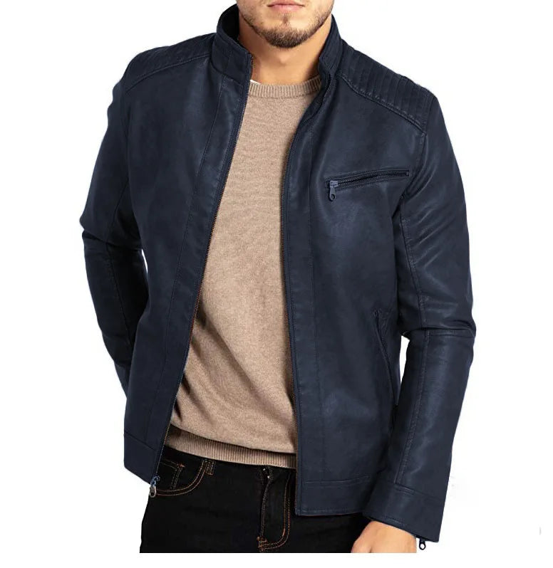 Ferrano Men's Leather Biker Jacket