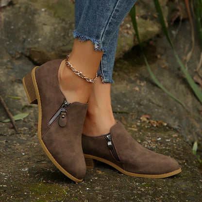 Waterproof Zip Up Ankle Boots