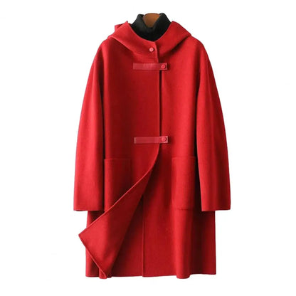 Womens Wool Hooded Coat