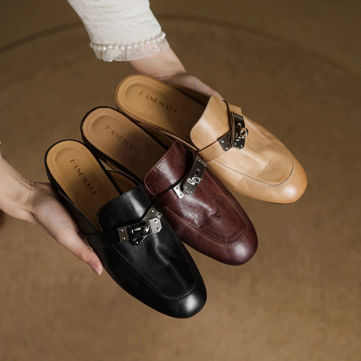 Authentic Luxe Leather Mule Shoes