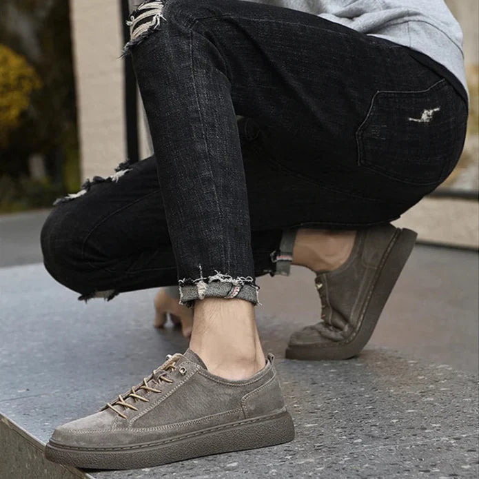 Authentic Leather Low Top Sneakers