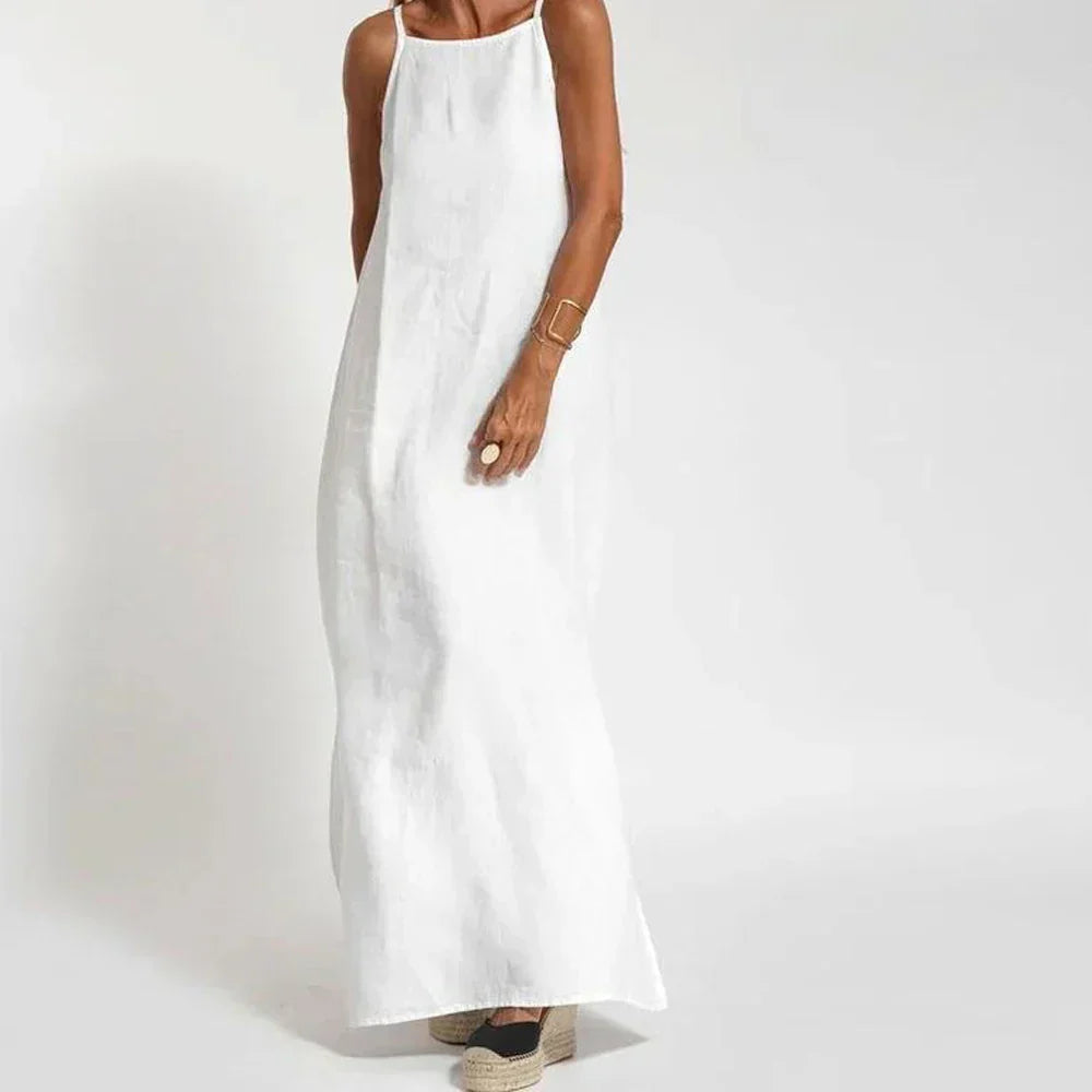 Women's Elegant Dress with Side Slits - VibreMode