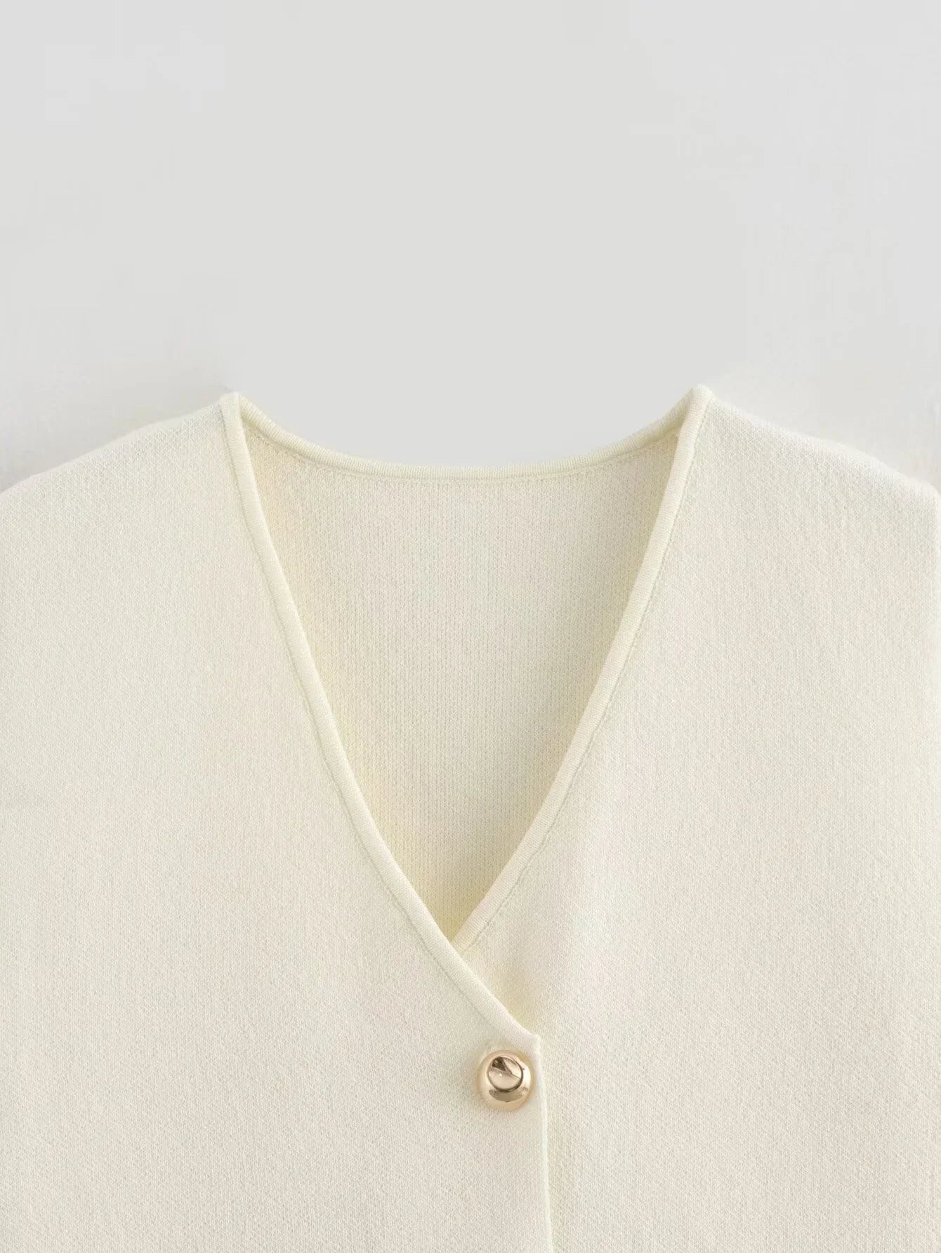 Women's Knitted Vest Sleeveless Button Front