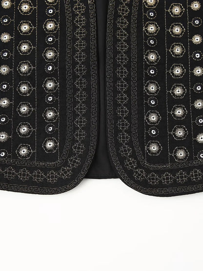 Glittery Embellished Festival Vest