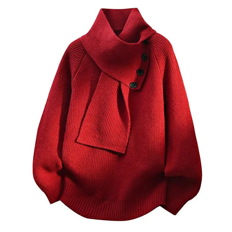 Women's Cozy Sweater Scarf Neck