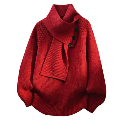 Women's Cozy Sweater Scarf Neck