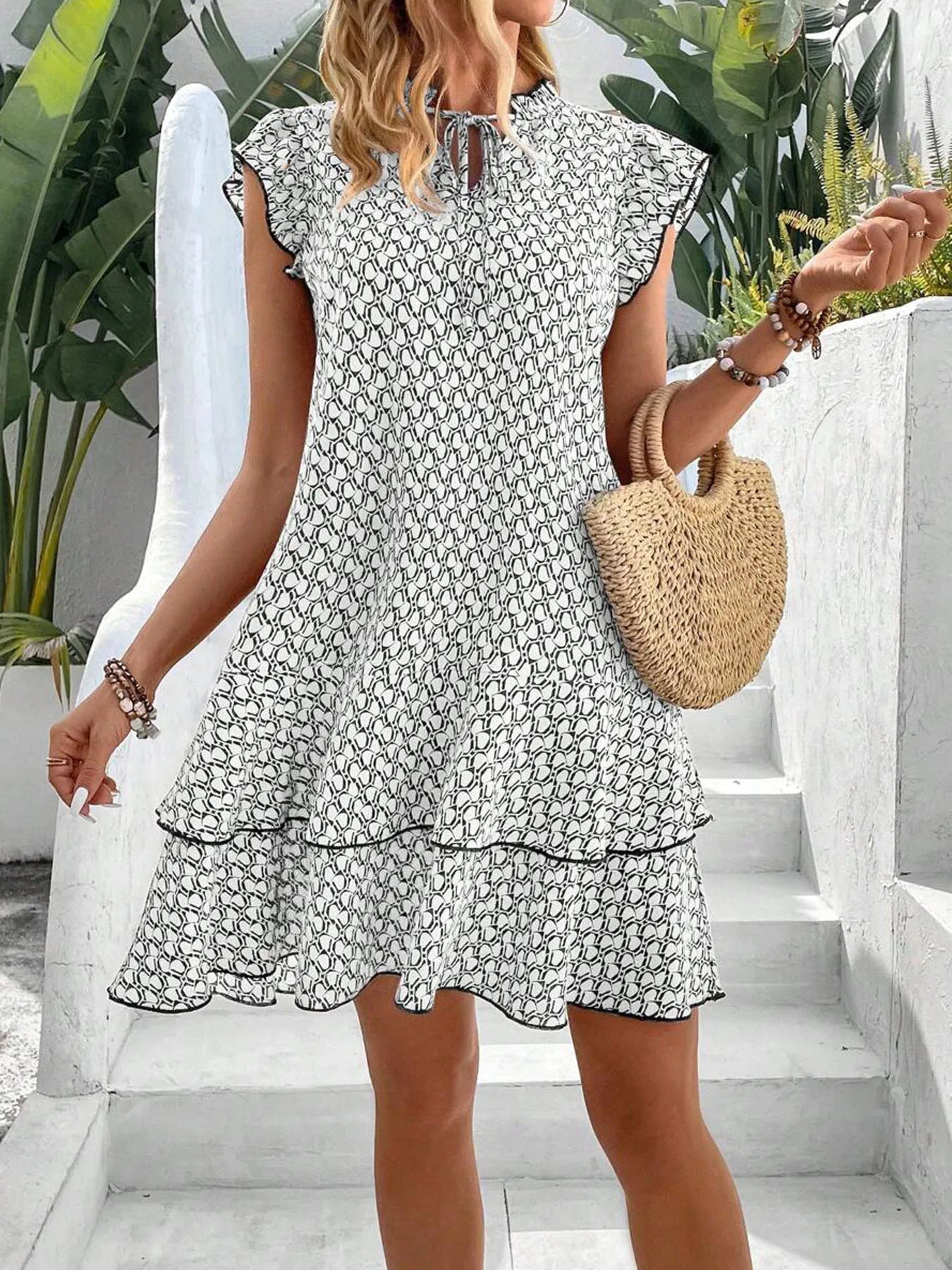 Layered Frill Short Party Dress