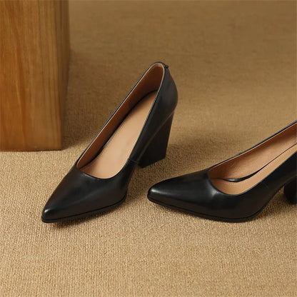 Elegant Women's High Heel Pumps Pointed Toe Office Shoes