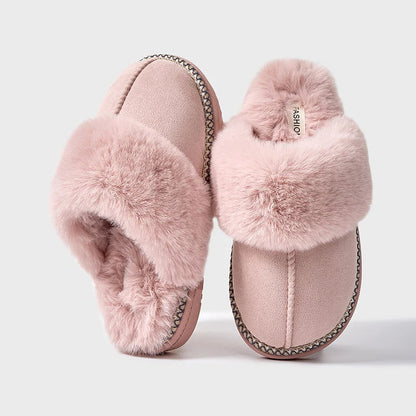 Women's Plush Slippers Soft Fur Lining Warm Beige