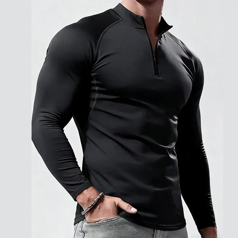 Lusso Men's Compression Half Zip Shirt - VibreMode