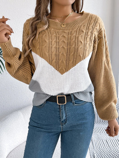 Colorful Chevron Knit Sweater