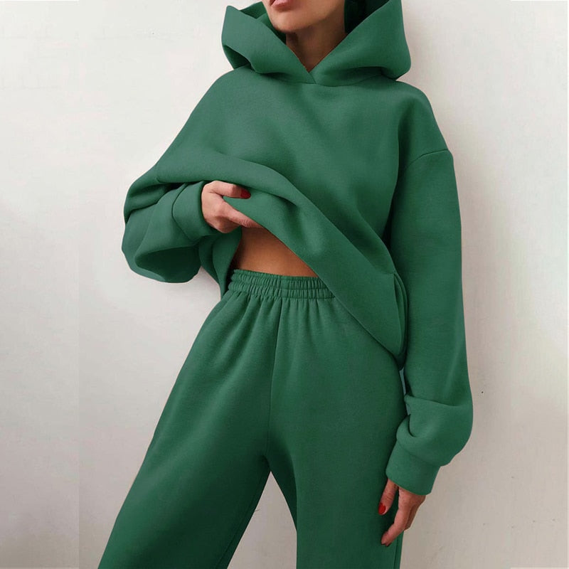 Women's Relaxed Fit Hoodie Jogger Set