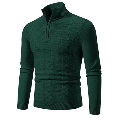 Cozy Textured Zip Up Sweater