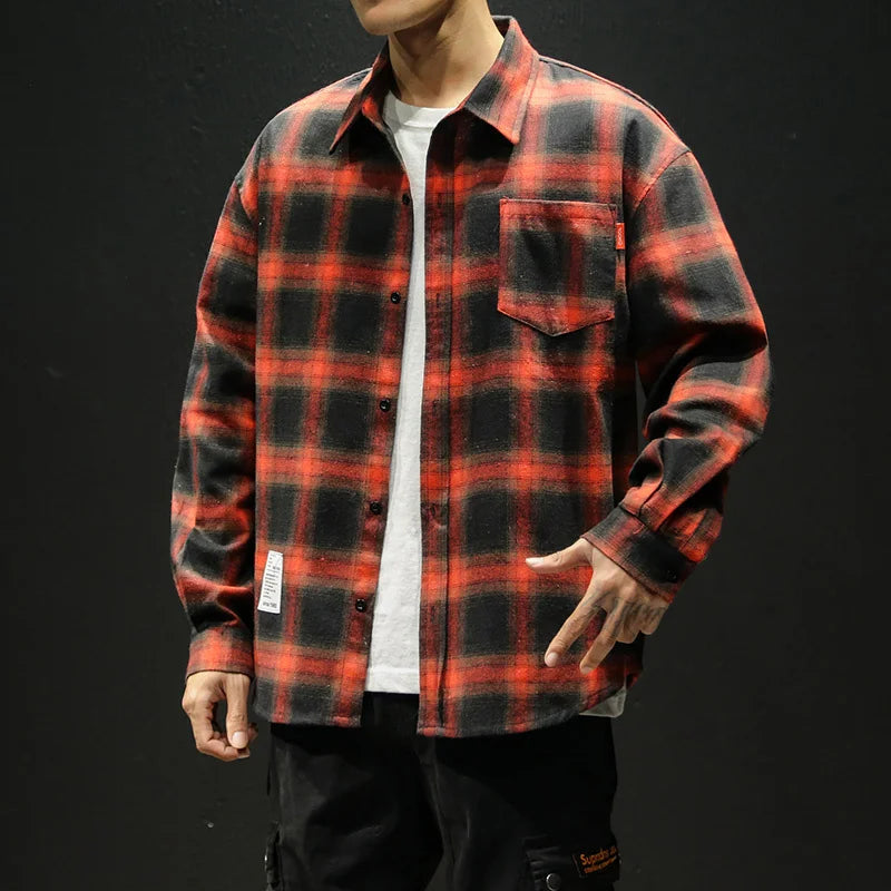 Soft Plaid Flannel Shirt - VibreMode