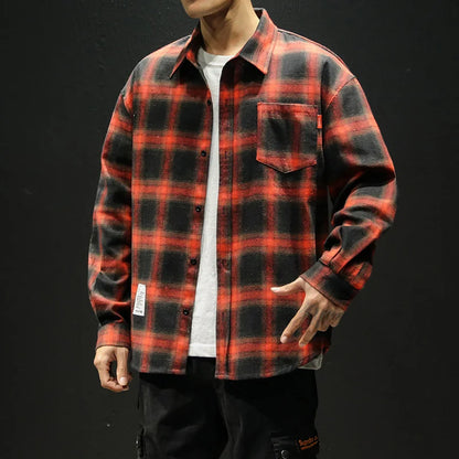 Soft Plaid Flannel Shirt - VibreMode