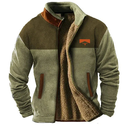 Men's Color Block Jacket Relaxed Fit Warm - VibreMode