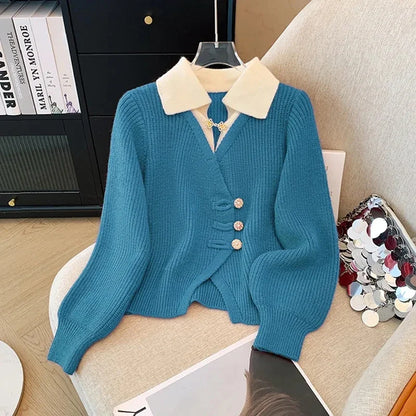 Women's Knit Cardigan Button Front - VibreMode