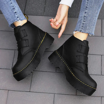 Women's Leather Platform Shoes