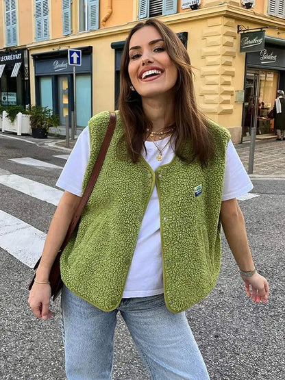 Women's Fleece Vest Soft Warm Outerwear - VibreMode