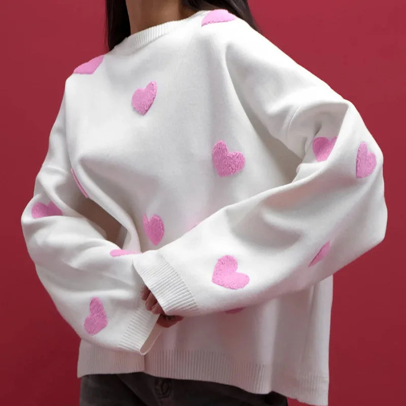 Women's Heart Pattern Sweater