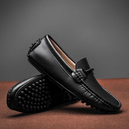 Italian Style Leather Slip On Shoes