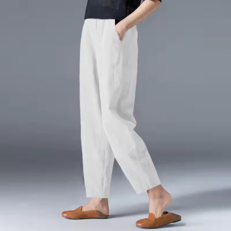 Women's Summer Trousers Elasticated Waistband