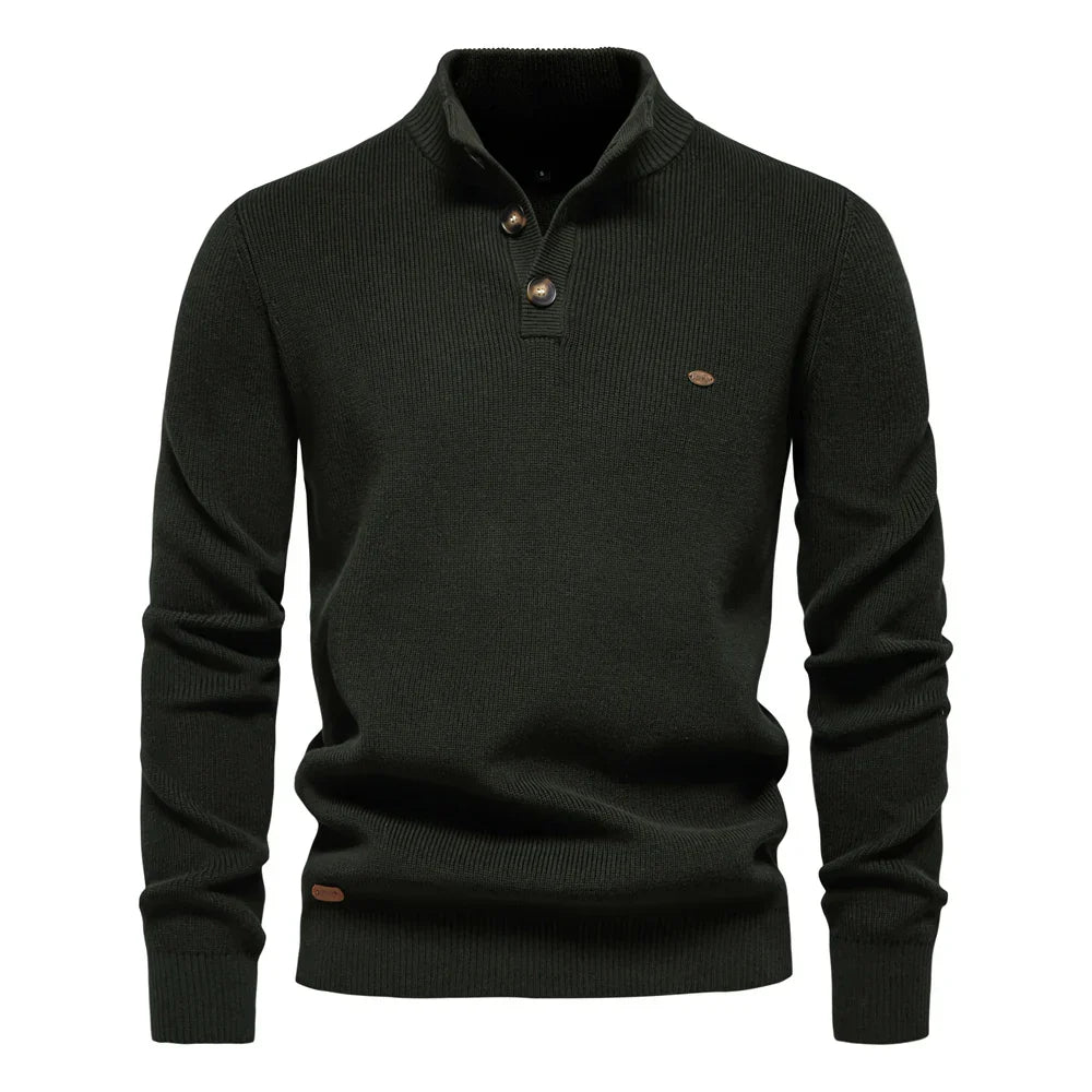 Classic Button Front Knit Sweater