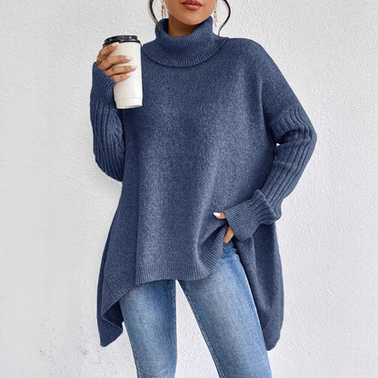 Gabriella | Soft Oversized Turtleneck Wool Sweater - VibreMode