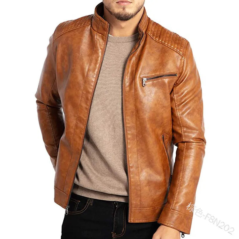 Ferrano Men's Leather Biker Jacket - VibreMode