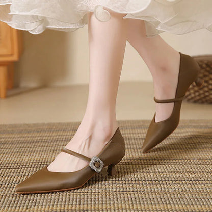 Cute Low Block Heels - VibreMode