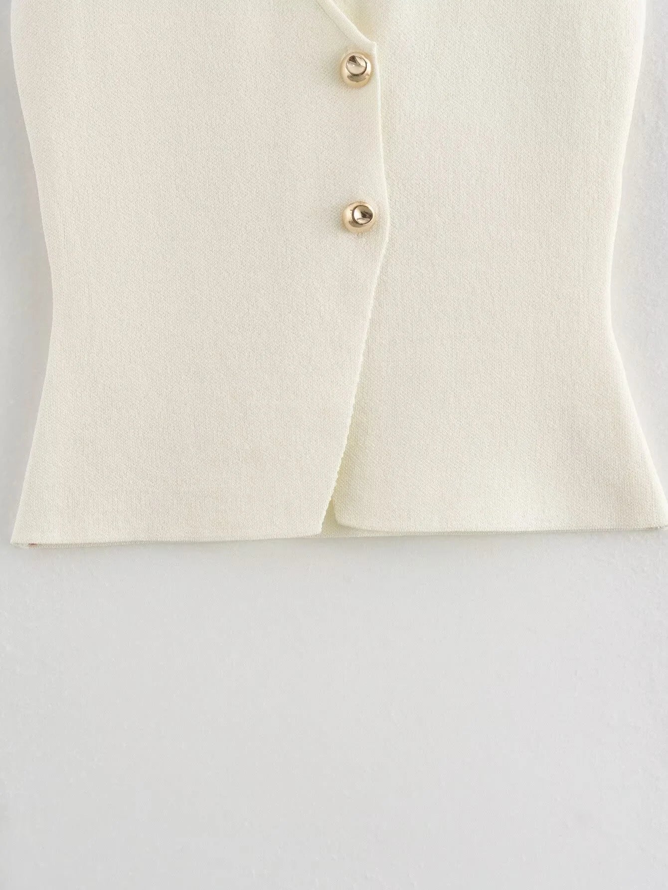 Women's Knitted Vest Sleeveless Button Front