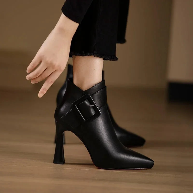 Elegant Ankle Buckle Boots