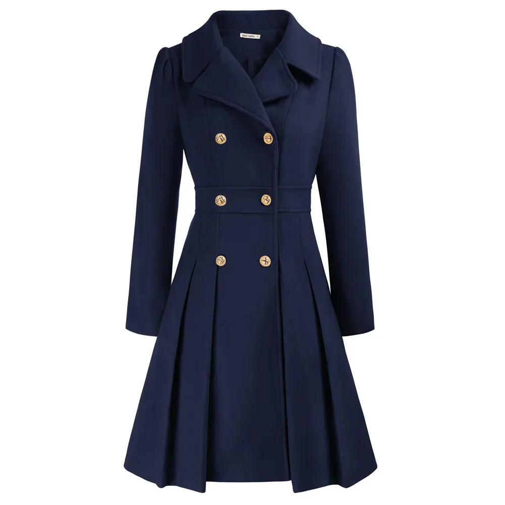 Women's Wool A-Line Peacoat - VibreMode