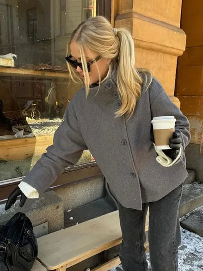 Womens Wool Blend Jacket