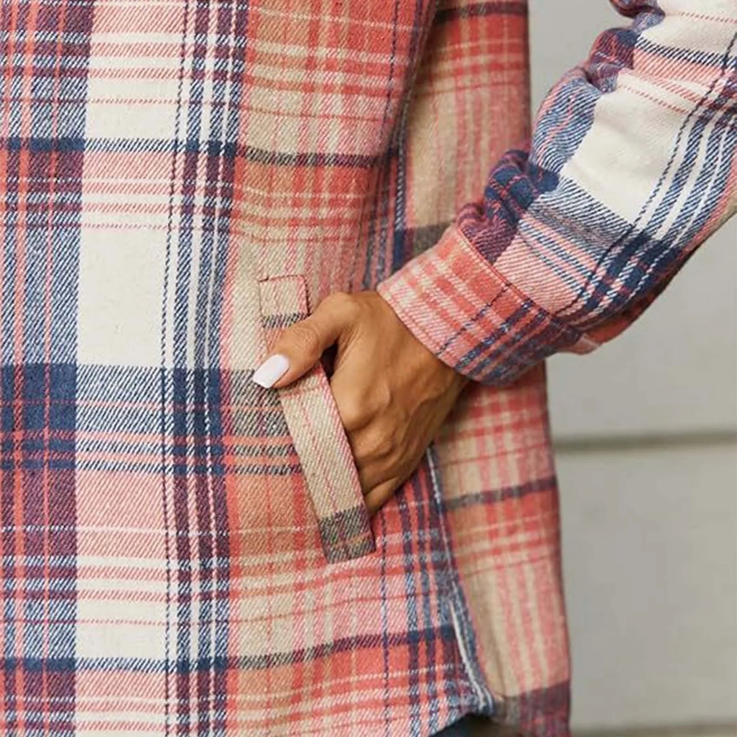Women's Plaid Sherpa Jacket