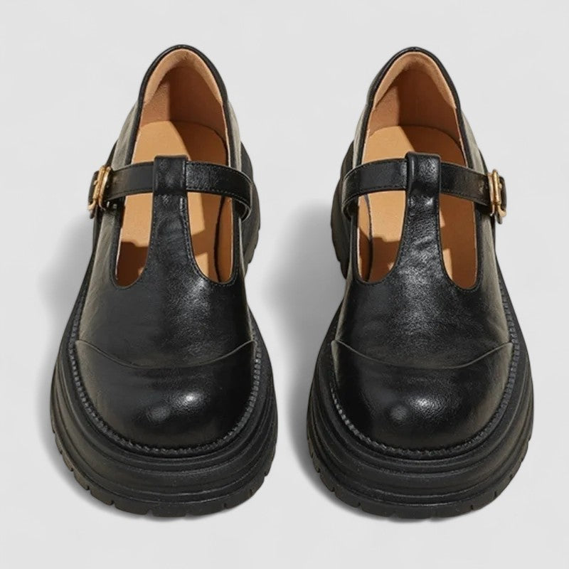 Women's Mary Jane Shoes Thick Sole Buckle Style