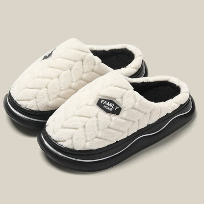 Women's Quilted Indoor Slippers Thick Plush Lining